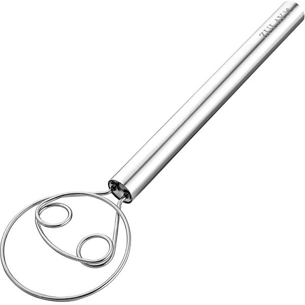 Zulay Kitchen Stainless Steel 13-inch Danish Dough Whisk With Dough Hook Zulay