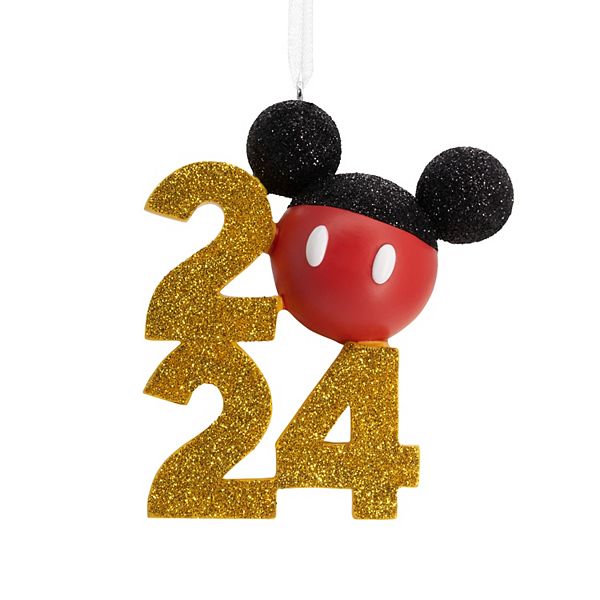 Ёлочная игрушка Mickey Mouse 2024, золотая, с крючком для подвешивания Hallmark