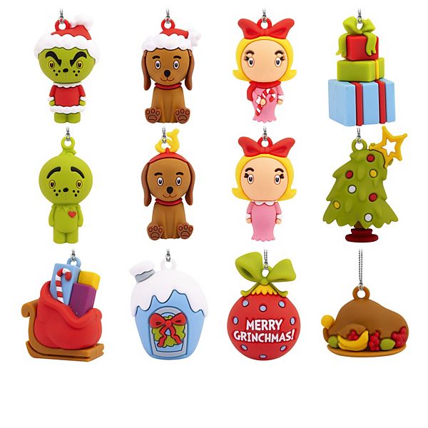 Hallmark Dr. Seuss's How the Grinch Stole Christmas Countdown Calendar Paper Tree Set With 12 Mini Ornaments Hallmark