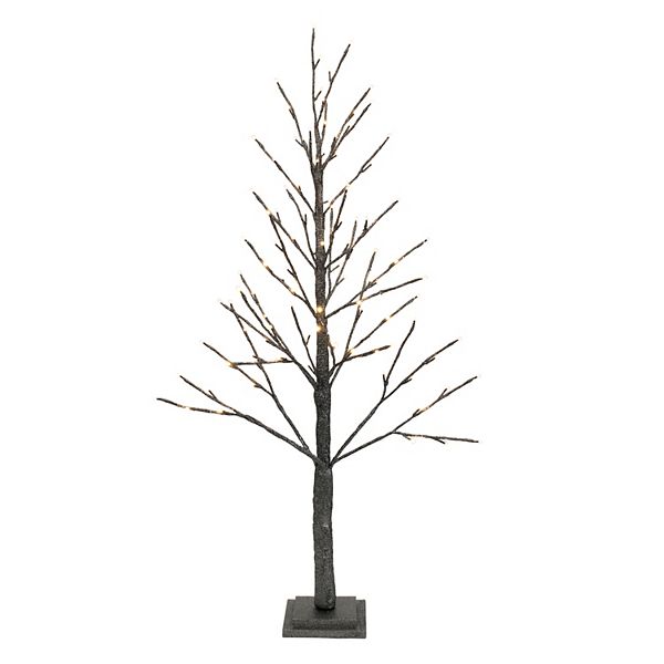 Melrose LED Black Glittered 48-in. Twig Tree Melrose