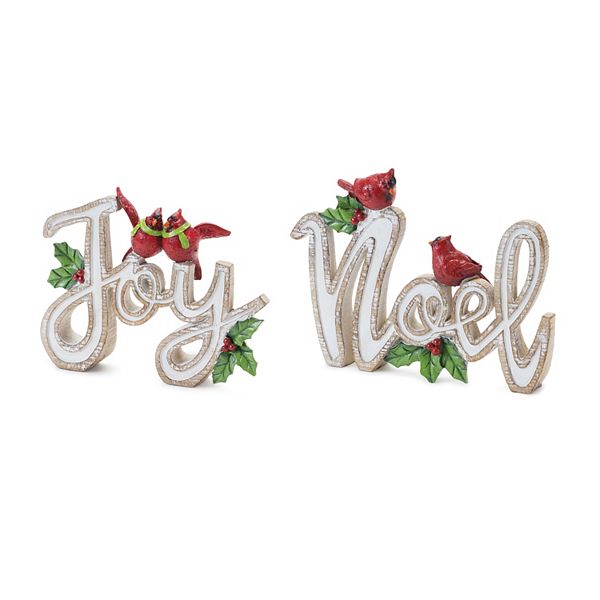 Melrose Christmas Sentiment Sign Wall Decor 2 pc Set Melrose