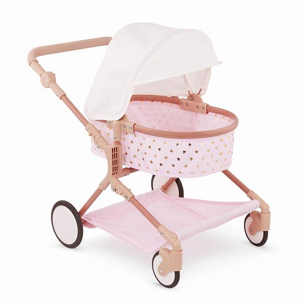 Battat LullaBaby Double Doll Stroller Pink Carriage Battat