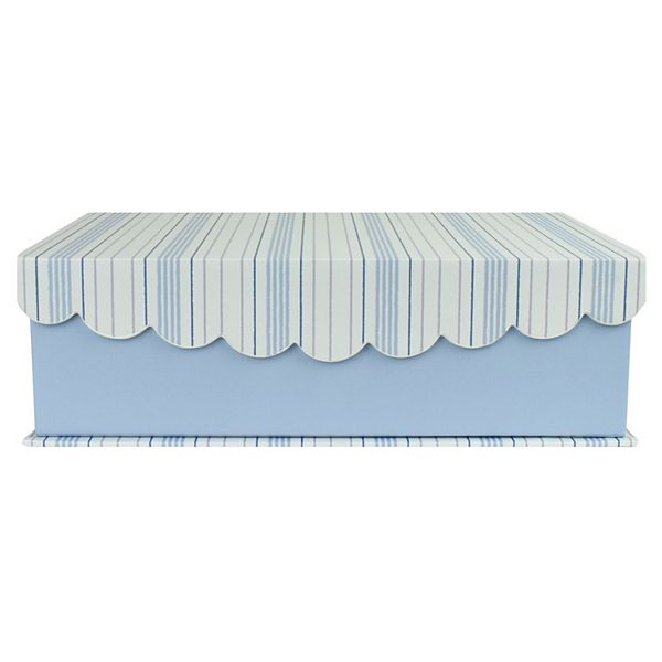 Celebrate Together Small Blue Stripe Hinged Paper Storage Box Celebrate Together