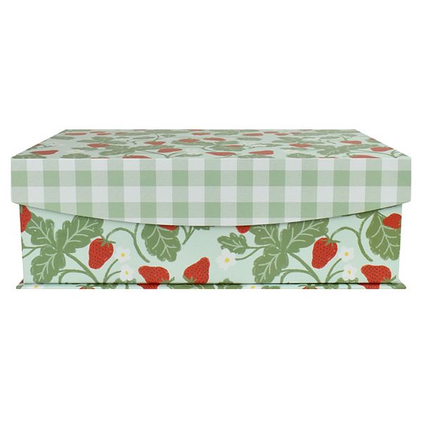 Celebrate Together Medium Strawberry Hinged Paper Storage Box Celebrate Together