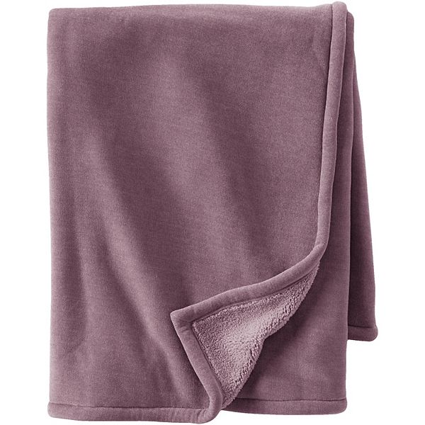 Lands' End Chenille Sherpa Throw Blanket Lands' End