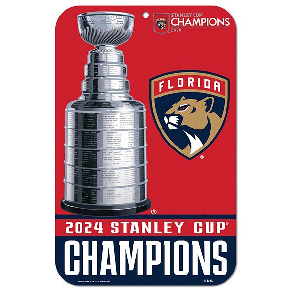 "WinCraft Florida Panthers 2024 Stanley Cup Champions 11"" x 17"" Indoor/Oudoor Sign" Wincraft