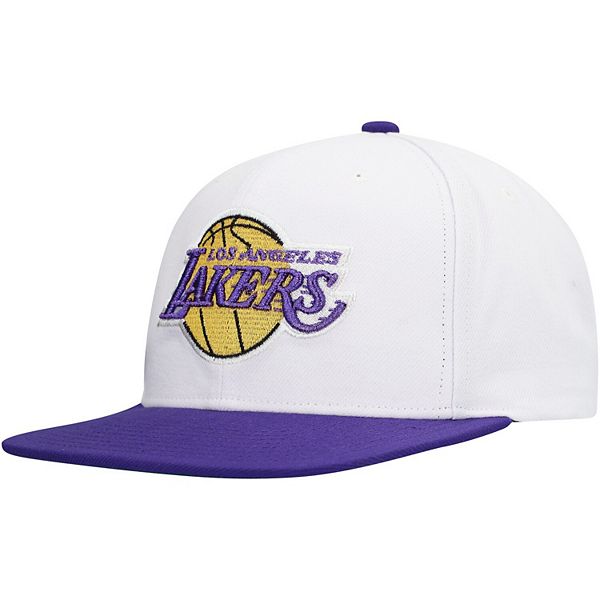 Кепка Mitchell & Ness White Los Angeles Lakers Soul Logo Shine 2-Tone Snapback Mitchell & Ness