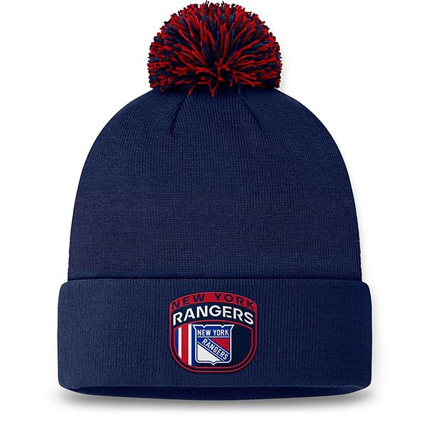 Вязаная шапка с помпоном для мужчин New York Rangers 2024 NHL Draft Fanatics Brands - White Label