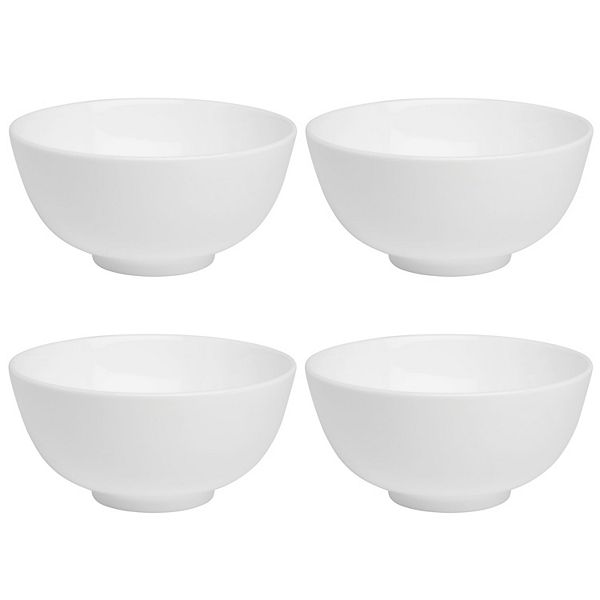 Fitz & Floyd Nevaeh White 24 oz. Cereal Bowls, Set of 4 Fitz & Floyd