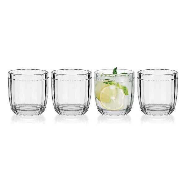 Fitz & Floyd Beaded 10 oz. Double Old Fashioned Glasses, Set of 4 Fitz & Floyd