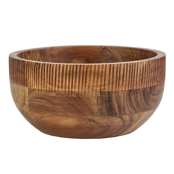 Fitz & Floyd Caleb Natural Acacia Wood Medium Serve Bowl Fitz & Floyd