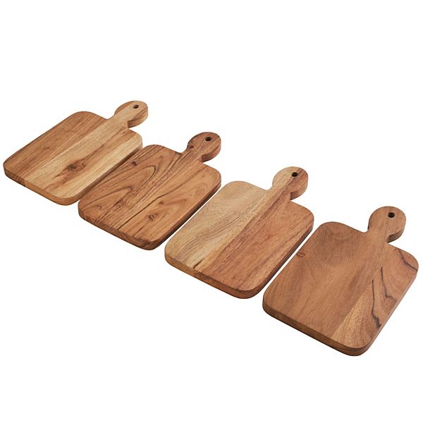 Fitz & Floyd Caleb Natural Acacia Wood Mini Serve Boards, Set of 4 Fitz & Floyd