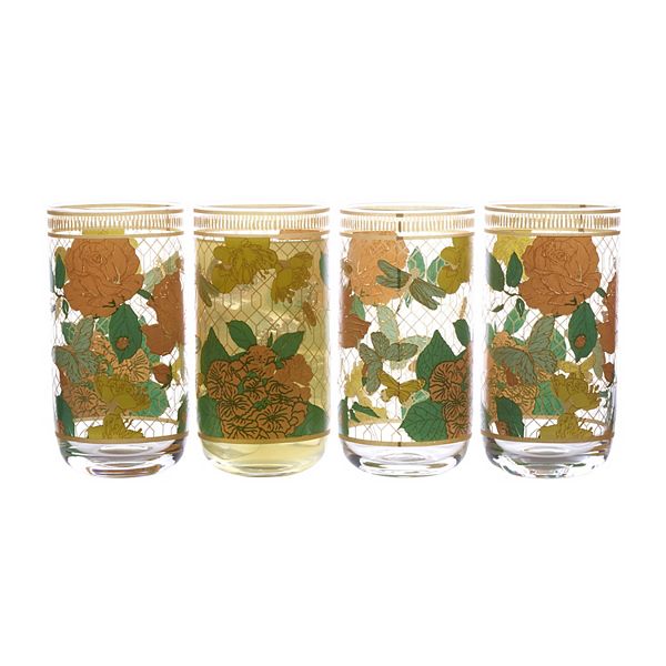 Fitz & Floyd Vintage Vibe 19 oz. Highball Glasses, Set of 4 Fitz & Floyd