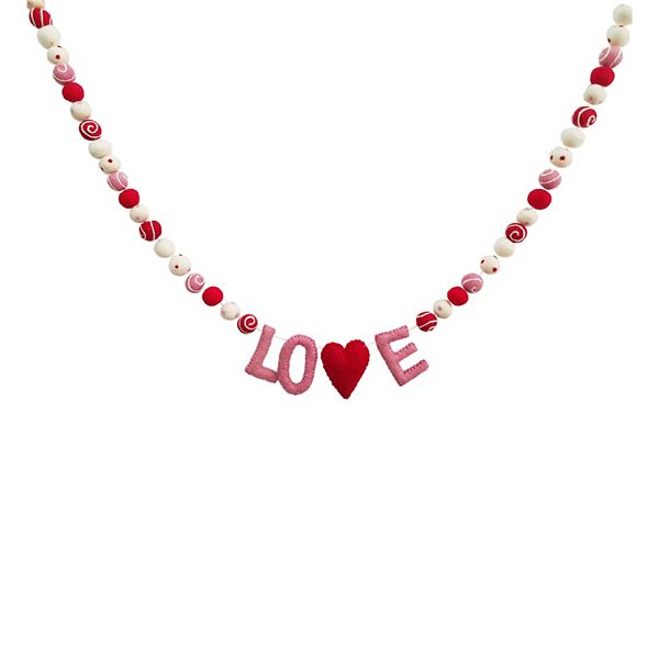 Celebrate Together™ Valentine's Day Felted Wool Love Garland Celebrate Together