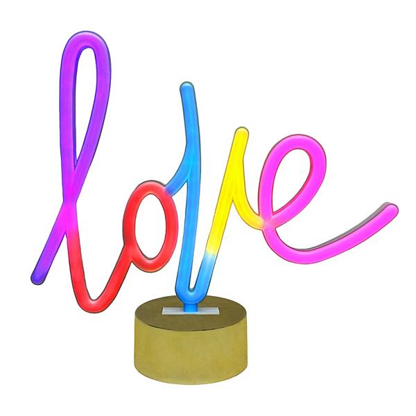 Celebrate Together Valentine's Day Rainbow Love LED Neon Table Decor Celebrate Together