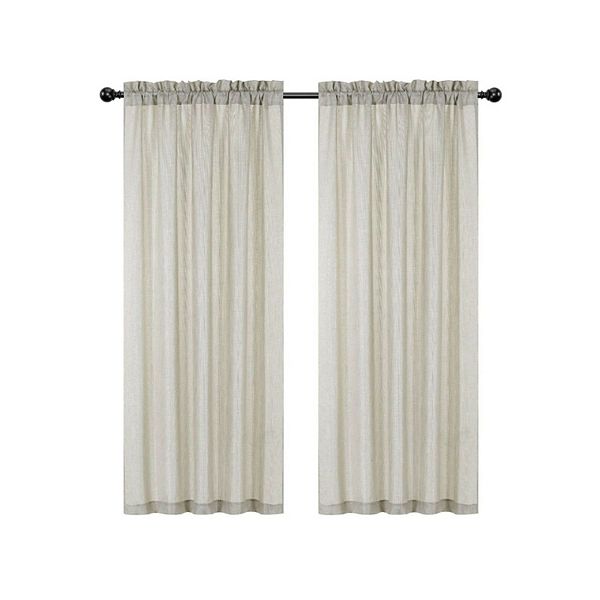 Kate Aurora 1 Piece Moroccan Sparkle Rod Pocket Semi Sheer Voile  Window Curtain Panel Kate Aurora