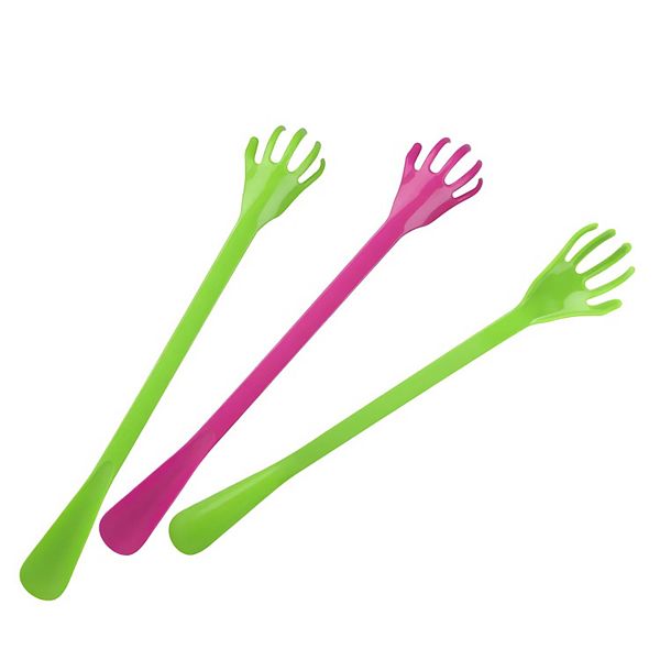 20" Plastic Hand Back Scratcher 3 Pcs Kitcheniva