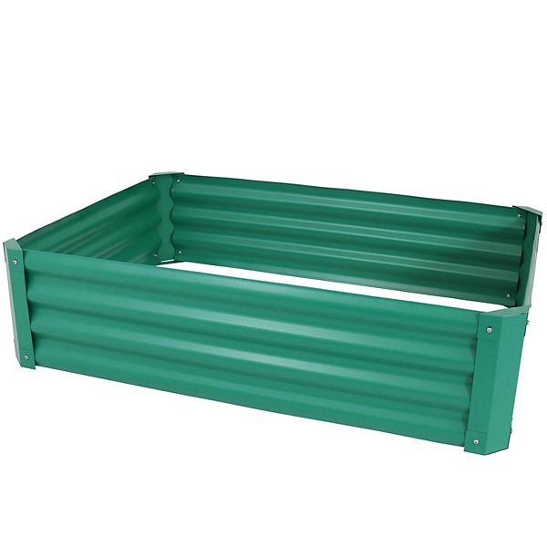 Sunnydaze 41" Rectangle Steel Raised Garden Bed Sunnydaze Decor