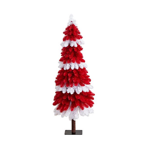 nearly natural 5-ft. Pre-Lit Artificial Peppermint Christmas Tree NEARLY NATURAL