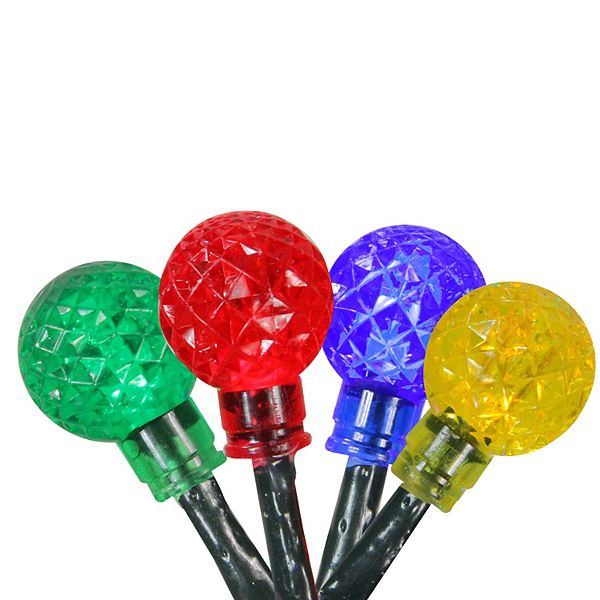 PENN Indoor / Outdoor Green Wire 240 Multicolor LED G20 Globe Christmas Lights Penn