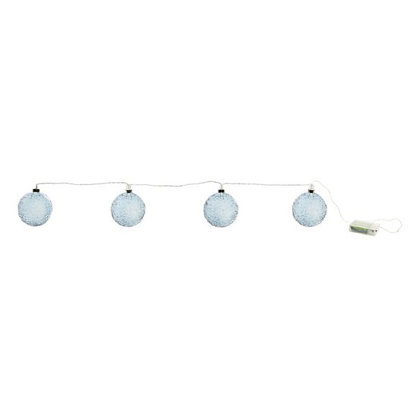 Melrose 4-Piece LED Glass Ball Ornament String Set Melrose