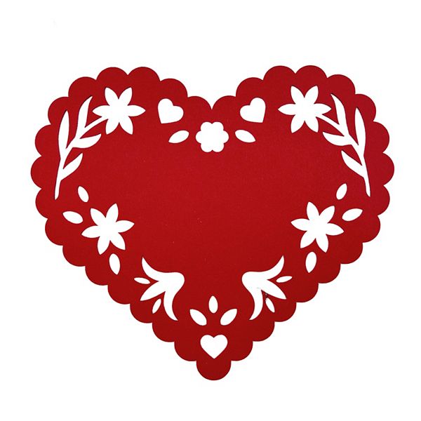 Celebrate Together Valentine's Day Laser-Cut Felt Heart Placemat Celebrate Together