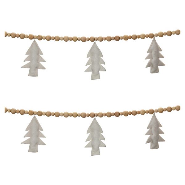 Melrose Beaded Tree Garland 2-piece Set Melrose