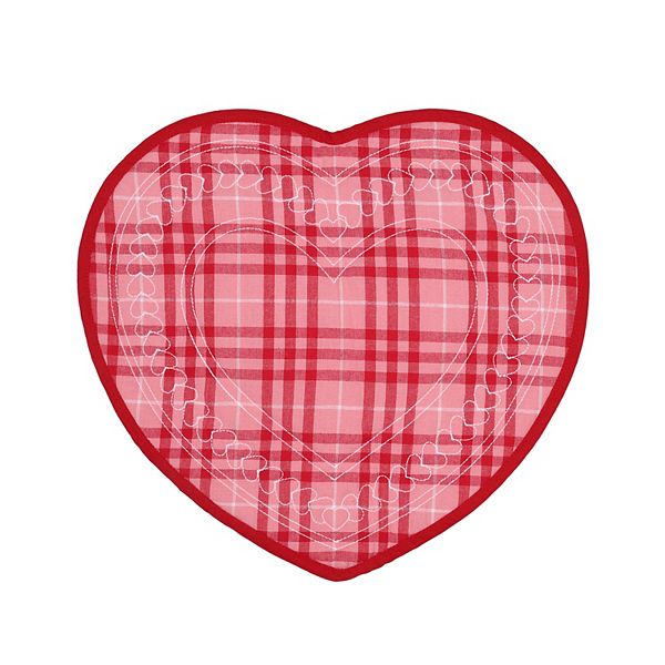 Celebrate Together Valentine's Day Reversible Quilted Heart Placemat Celebrate Together