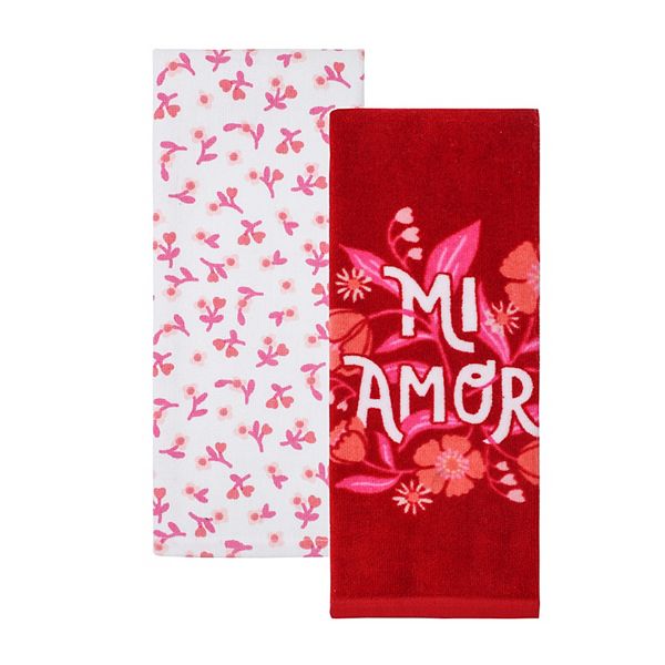 Celebrate Together™ Valentine's Day Mi Amor Floral 2-piece Kitchen Towel Set Celebrate Together