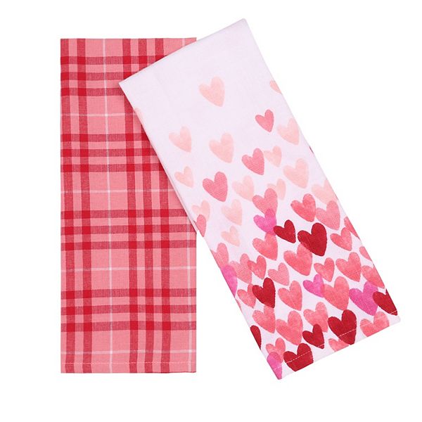 Celebrate Together Valentine's Day Hearts 2-Pack Tea Towels Celebrate Together