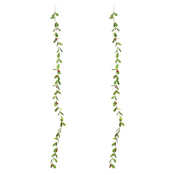 Melrose Artificial Mistletoe String Garland 2-piece Set Melrose