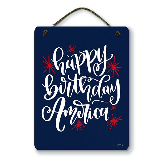 COURTSIDE MARKET Happy Birthday Plaque Wall Art Courtside Market