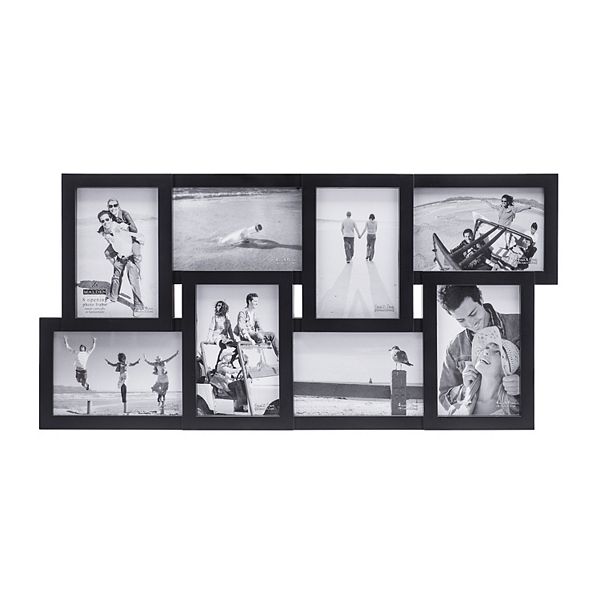 Malden 8-Opening 4x6 Black Puzzle Wall Collage Photo Frame Malden