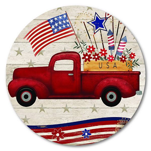 COURTSIDE MARKET Truck Fireworks Plaque Wall Art Courtside Market