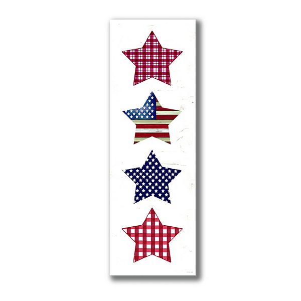 COURTSIDE MARKET Patriotic Stars Plaque Wall Art Courtside Market