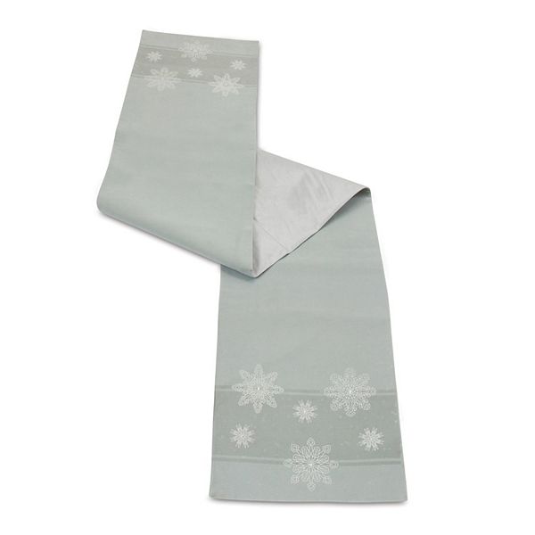 Melrose Thin Snowflake Embroidered Table Runner Melrose