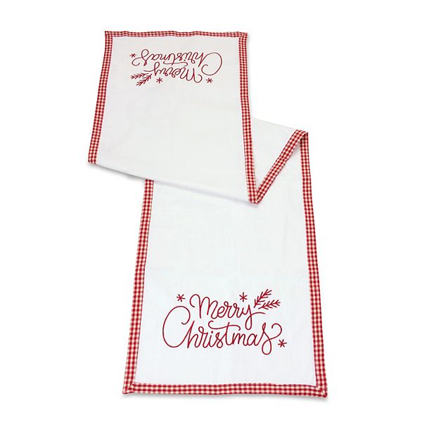 Melrose Merry Christmas Cursive Table Runner Melrose