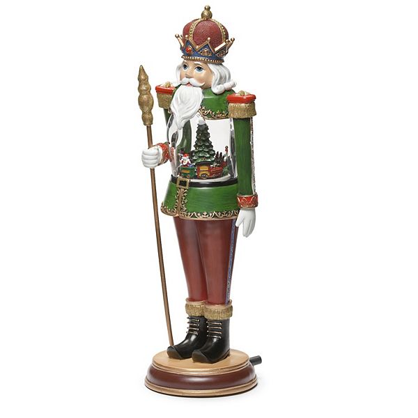 Roman LED Musical Nutcracker With Train Holiday Table Decor Roman