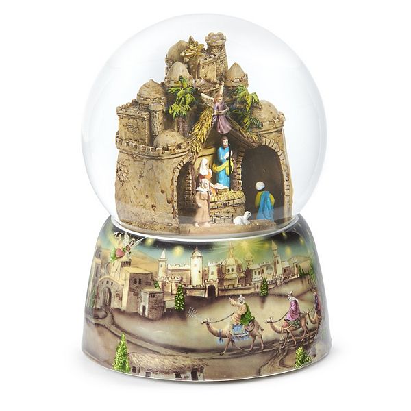 Roman Musical Nativity Glitterdome Table Decor Roman