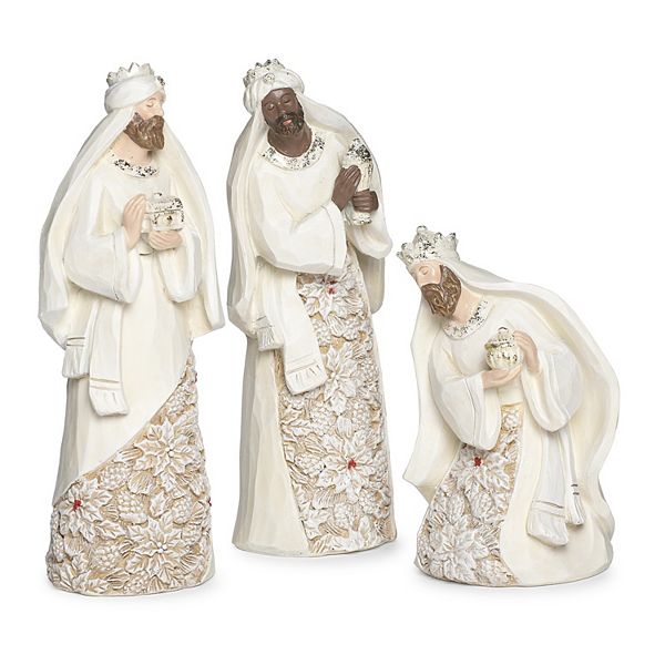 Roman 6-Piece Nativity Poinsetta Pattern Holiday Table Decor Set Roman