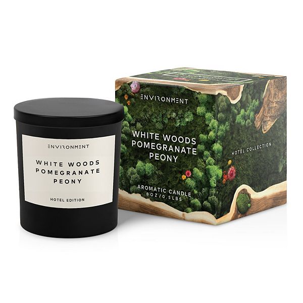 8oz Candle Inspired By The Aria Hotel - White Woods, Pomegranate, Peony ENVIRONMENT