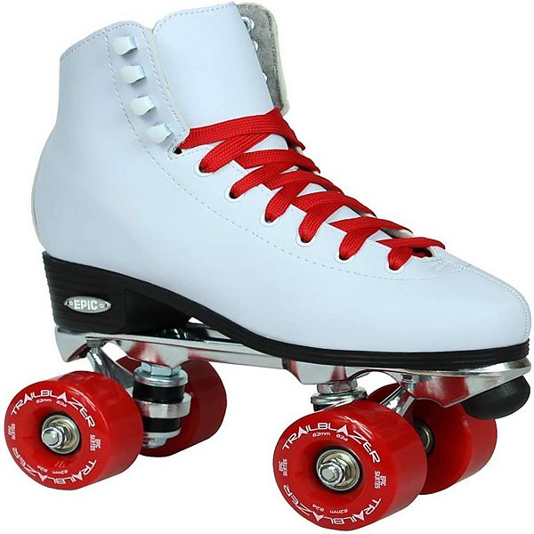 Классические роликовые коньки Epic Classic бело-красные с колесами 62 мм Epic Skates