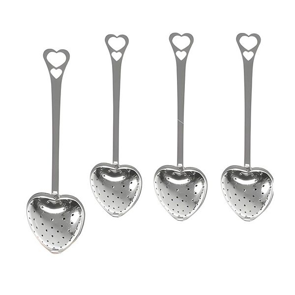 Heart Shaped Tea Infuser Set 4 Pcs Kitcheniva