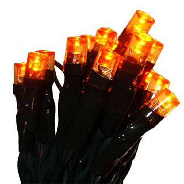 Sienna 20 Battery Operated Amber LED Wide Angle Mini Christmas Lights - 6.25 ft. Green Wire Sienna