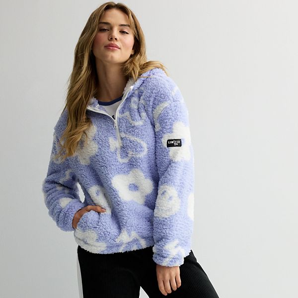 Женская Футболка Limited Too Icon Print Sherpa Half-Zip Limited Too