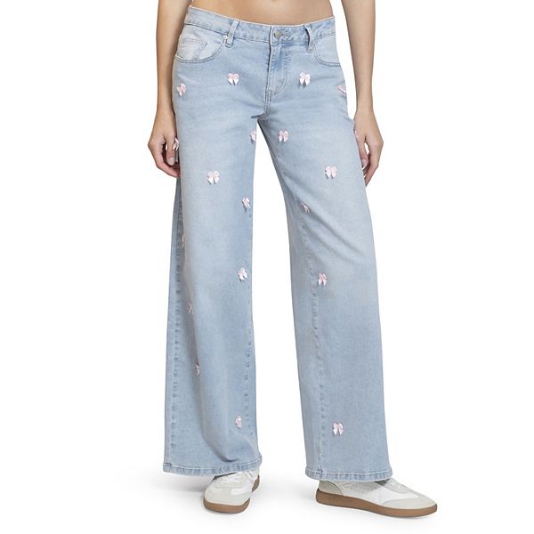 Juniors' madden girl Satin Bow Jeans Madden Girl