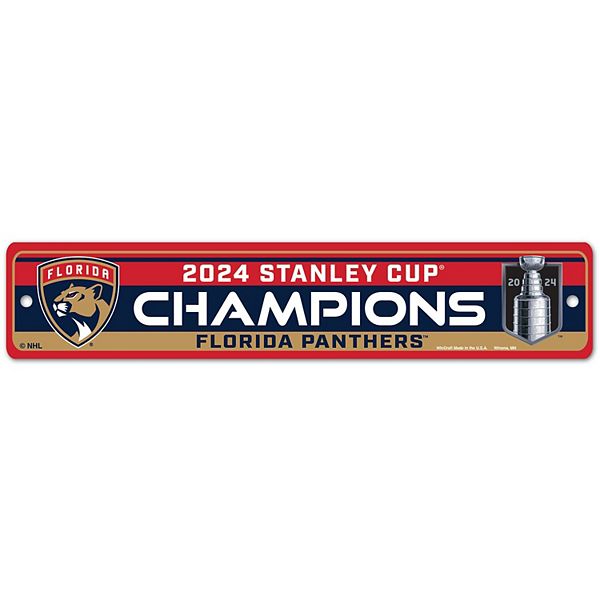 WinCraft Florida Panthers 2024 Stanley Cup Champions 3.75'' x 19'' Street Sign Wincraft