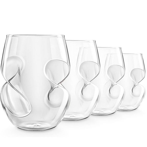 Final Touch Conundrum Stemless Wine Glasses 16 oz Set Of 4 FINAL TOUCH