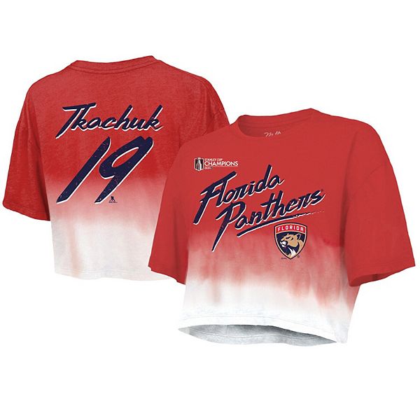 Женская футболка с именем и номером 2024 чемпионов Florida Panthers от Majestic Threads Majestic Threads