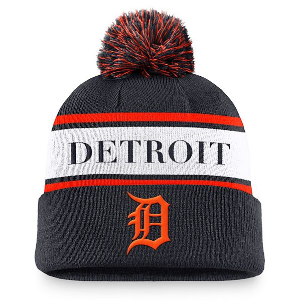 Трикотажная шапка с отворотом и помпоном Detroit Tigers, универсальный размер Nike